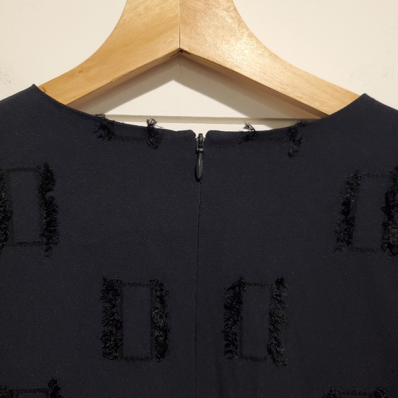 Luxury blouse small 4 Derek lam 10 crosby top tassles 3/4 sleeve crew neck shirt - Picture 9 of 16